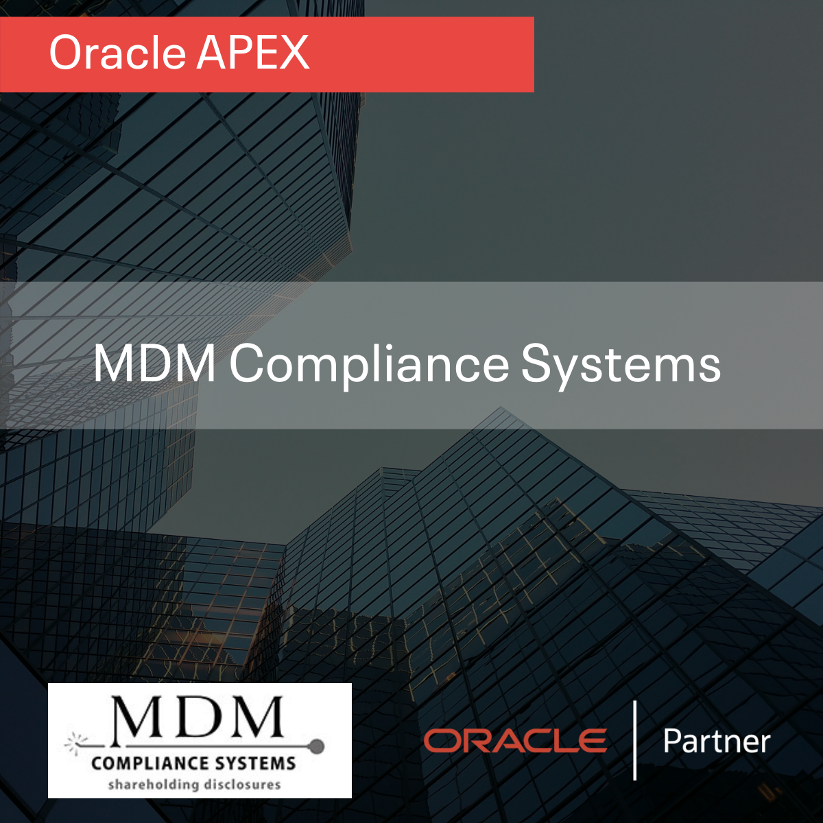 Oracle APEX case study 